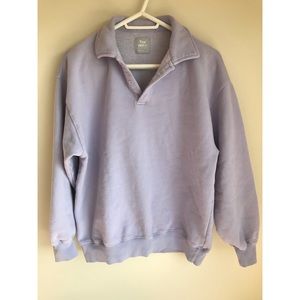 TNA Aritzia Cozy AF Lilac Polo Sweater